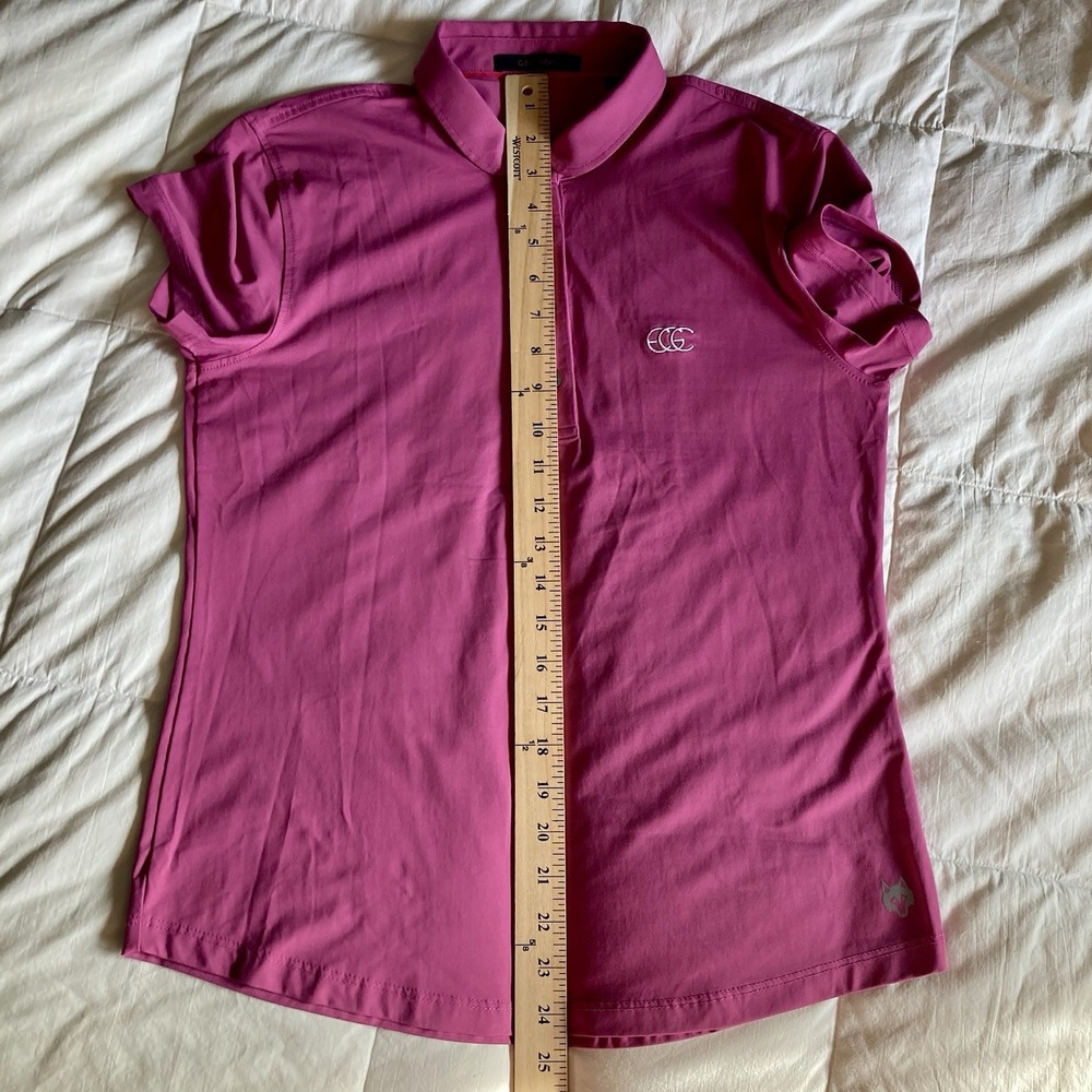 Greyson Scarlett Performance Golf Polo Womens M Pink SS Stretch Sporty Athletic - Picture 12 of 13